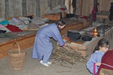 Collecting firewood for the Longhouse