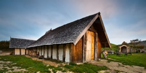 Reconstructed Viking Longhouse exterior view